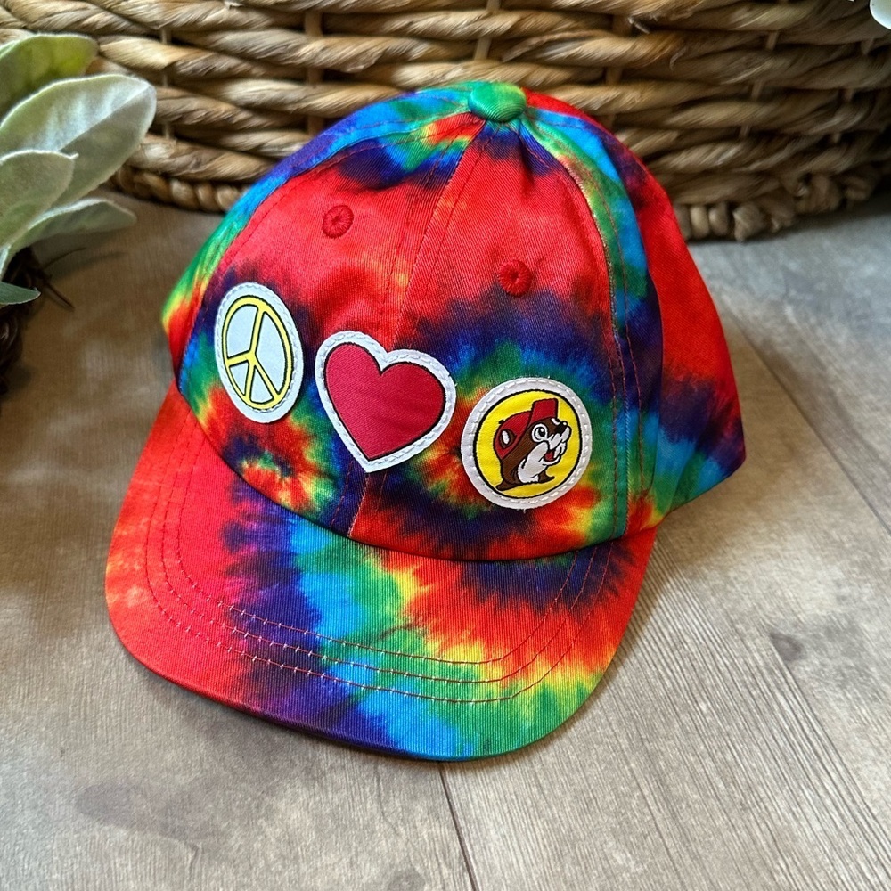 New Buc-ee’s Baby Colorful Tie Dye Hat Peace Love Buc-ee Beaver
